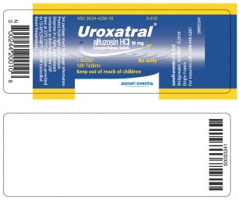 UROXATRAL®Alfuzosin HCl|盐酸阿夫唑嗪中文说明书_香港济民药业