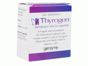 Thyrogen 1.1mg(Thyrotropin alfa，促甲状腺素-α冻干粉注射剂)中文说明书