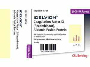 Idelvion Injection凝血因子IX[重组]白蛋白融合蛋白注射剂中文说明书_香港济民药业