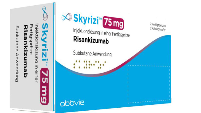 新型抗炎药Skyrizi治疗银屑病关节炎2项III期研究：Skyrizi治疗组ACR20反应优于安慰剂组
