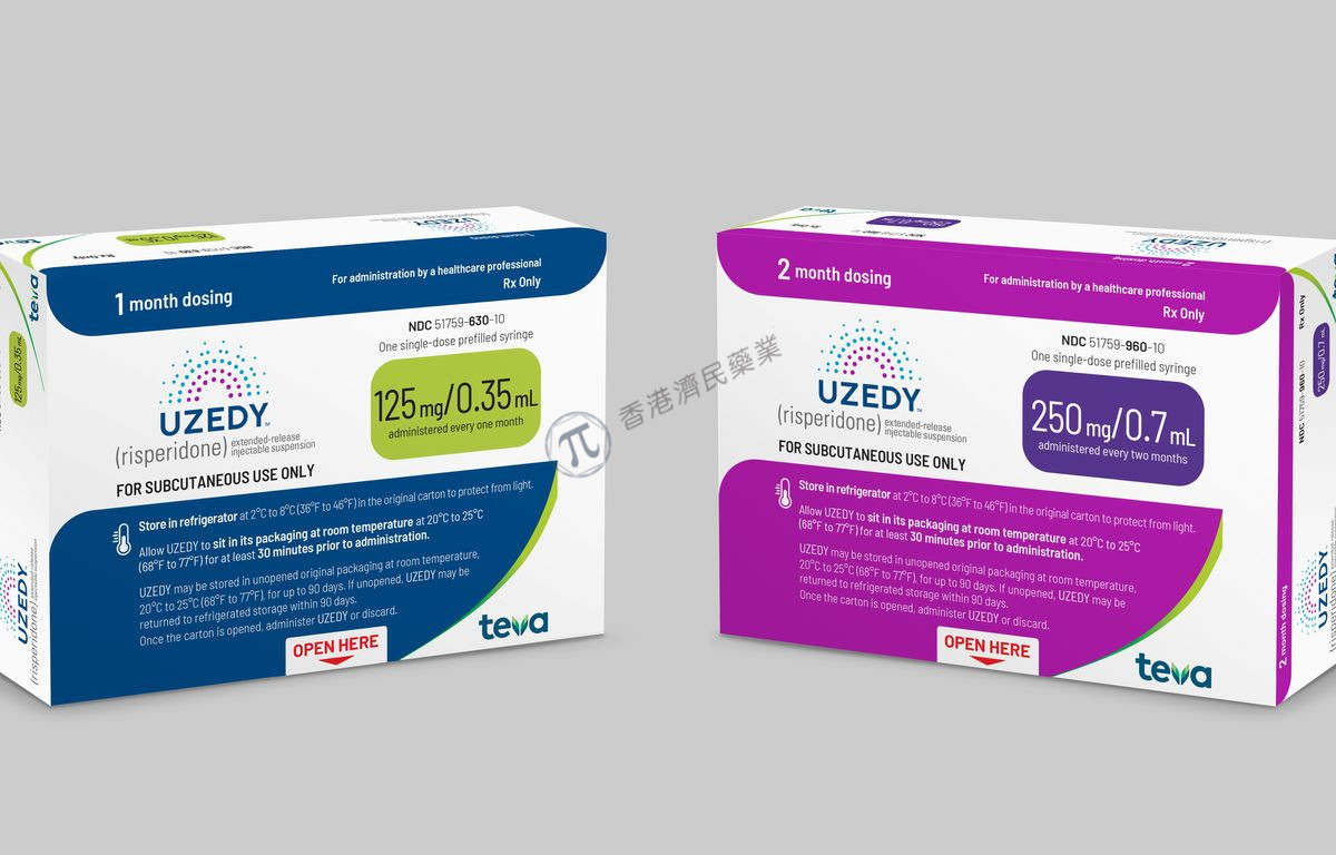 成人精神分裂症新药！FDA批准Uzedy（risperidone）