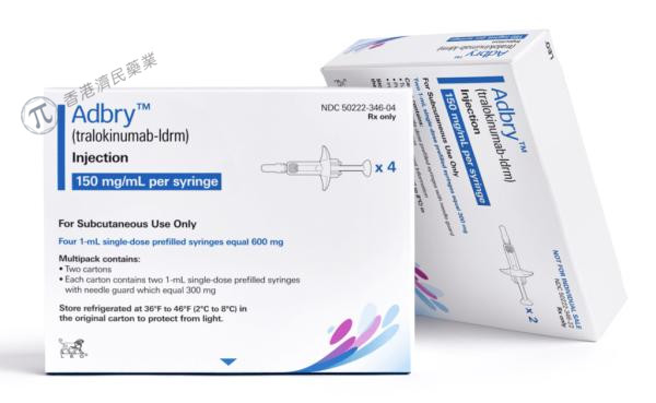 唯一1款针对中重度特应性皮炎的IL-13疗法adbry™(Tralokinumab)获FDA批准_香港济民药业