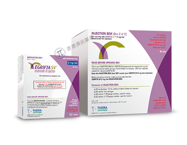 FDA针对Tesamorelin F8制剂作出回应，拒绝批准用于HIV患者的过多腹部脂肪_香港济民药业