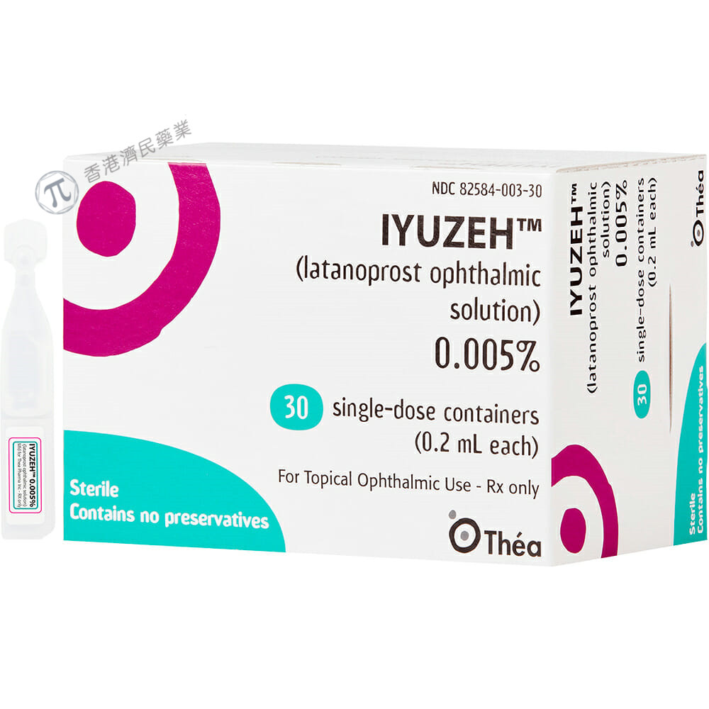 Iyuzeh(latanoprost,拉坦前列素滴眼液)中文说明书-价格-适应症-不良反应及注意事项